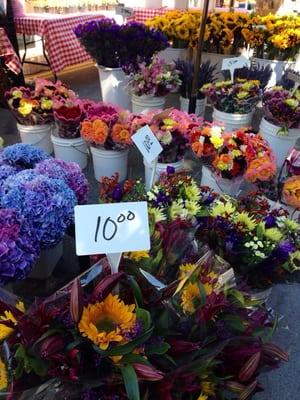 Great deal on flowers at the farmers market!