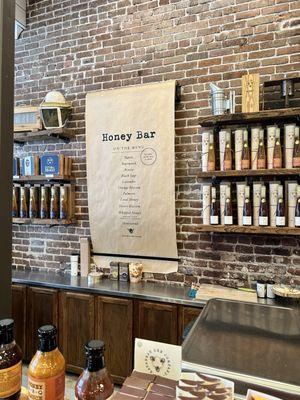 Honey tasting bar