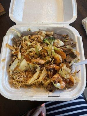 Steak and shrimp hibachi