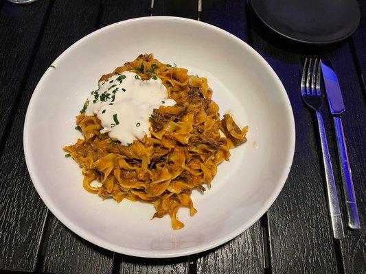 Beef stroganoff