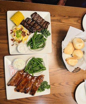 Smoked Sirloin & BBQ ribs