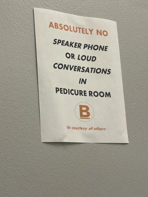 please consider using a quiet voice! I don't want to hear your conversations!!