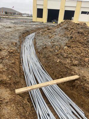 50 Conduits installed for the electrician at the new Shell Station