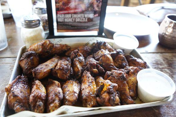 Hot Honey Drizzle Parlour smoked wings