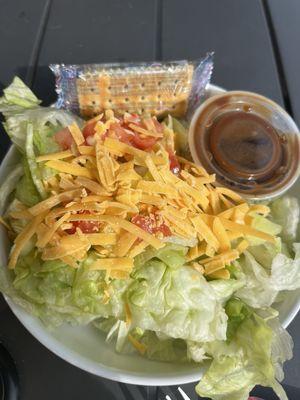 Side salad with balsamic dressing