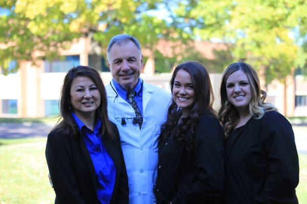 new staff photo! Anna, Dr. Roedemeier, Liz, and Angie!