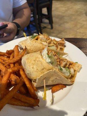 Spicy Cajun chicken wrap