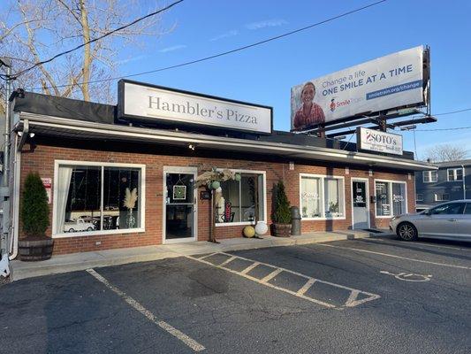 Front view of our Pizza place