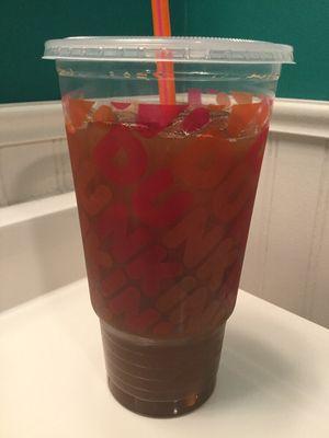 Large cold brew from Dunkin' in Putnam, CT