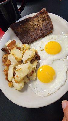 Eggs and scrapple