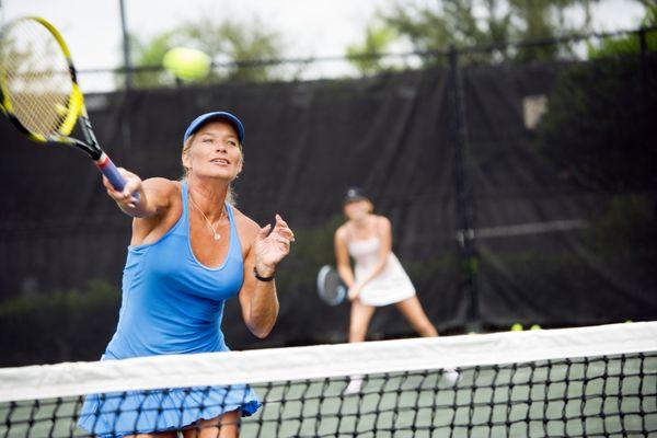 One of 16 indoor/outdoor Tennis Courts at Cheyenne Mountain Resort