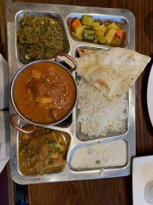 Special combo tikka masala (traditional Nepalese thali style)