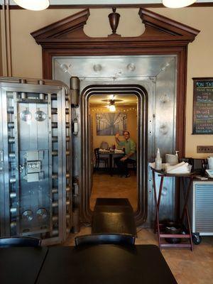 You can dine very privately IN the bank vault!