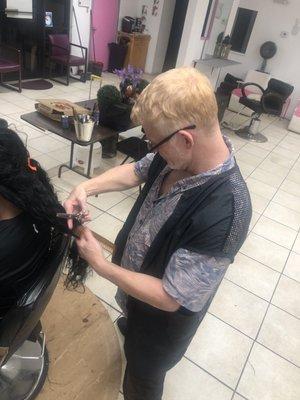 Salon Manager "Rusty" is also a Barber Stylist