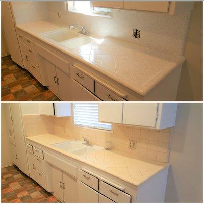 Tile kitchen counter