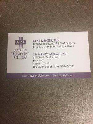 Kent Jones, MD contact info