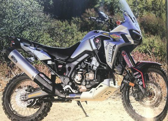 Africa twin dual sport motorcycle with Precision Concepts suspension