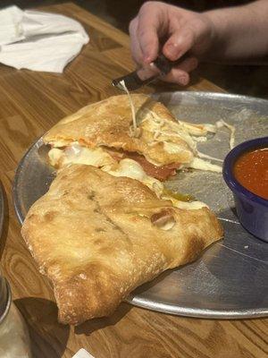 "Small" pepperoni and cheese Stromboli