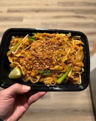 Chicken pad Thai. Mild spicy.