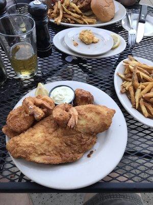 Fried sea food platter