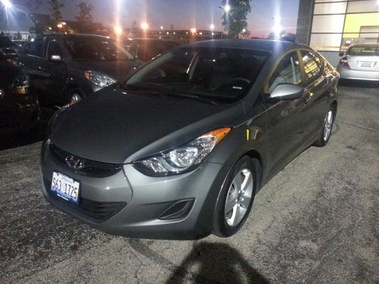 My new car from Hertz. 2013 hyundai Elantra.