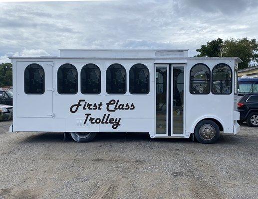 First lf its kind Wedding style trolley food truck