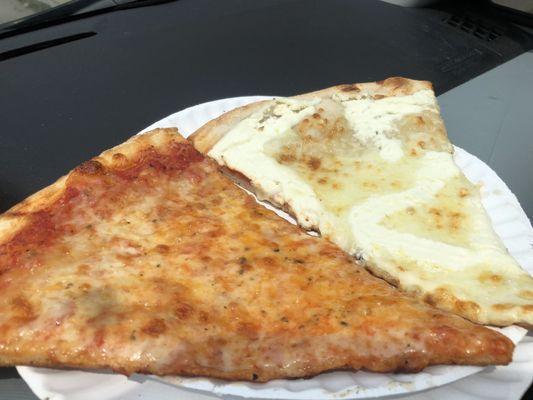 Regular and cheese slice