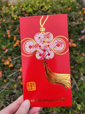 Teller was super nice and give me a red envelope