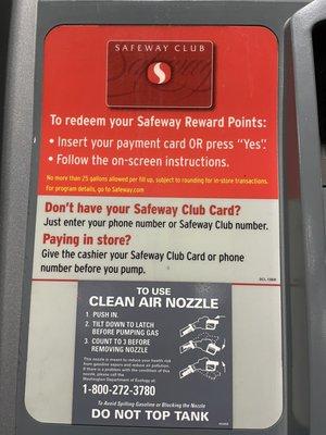 Redeem Safeway points. November 2021