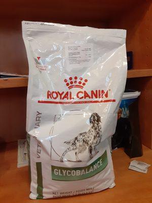 Special food for diabetic dogs.