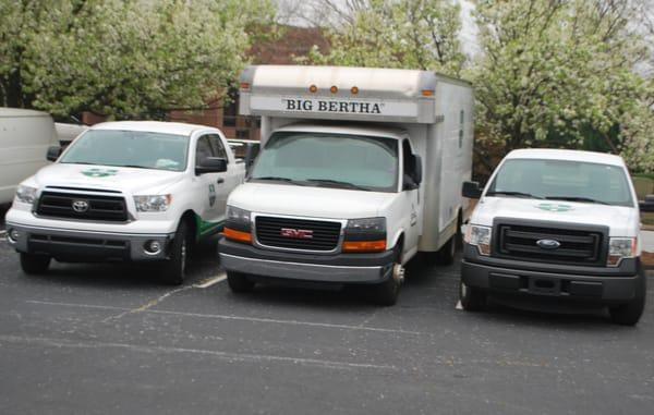 Part of our fleet - when you see these trucks, you're well on your way to complete property restoration.