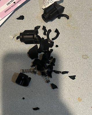 Stuck Ignition coil pieces that I had to take out from the hole.