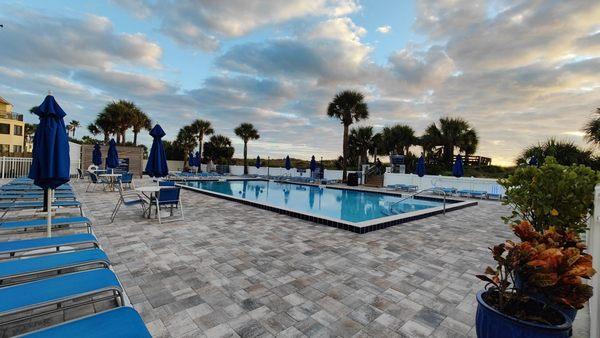 View of the pool area