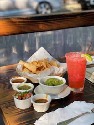 Chips and guacamole