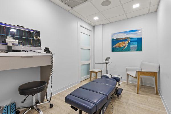 Chiropractic treatment room