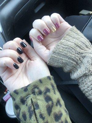 Gel manicure for my sister and I from October