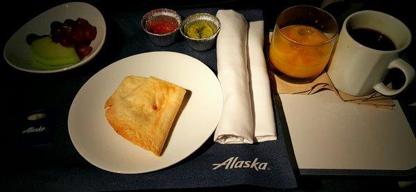 First class breakfast! Alaska Airlines, thank you so much for making my only vacation of the year spectacular, spectacular!