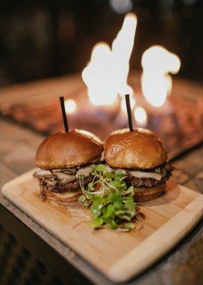 Sliders by the fire