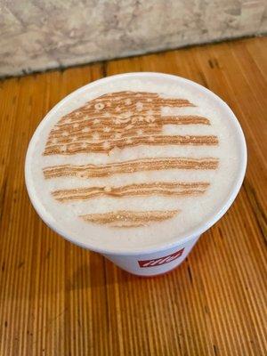 American Flag Latte