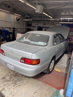 My Camry getting smog check