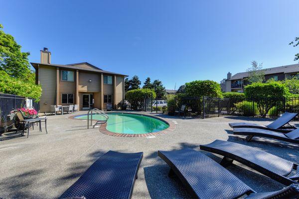 Pool with Lounge Chairs