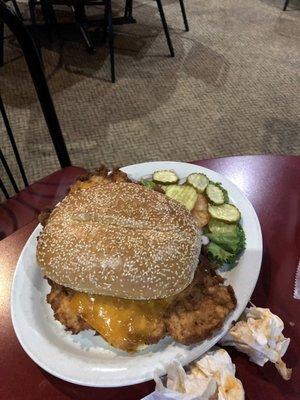 Tenderloin sandwich is huge and delightful