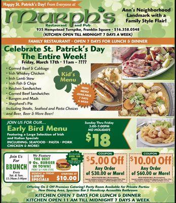 Make your reservations for St. Patrick's Day