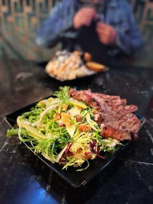 Irish Country Salad with Filet Mignon. Not bad. | www.moniquedao.com