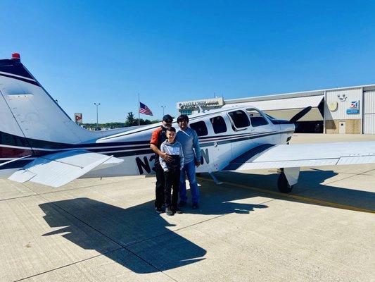 Flew in this 2006 Beechcraft Bonanza G36 with our awesome pilot.