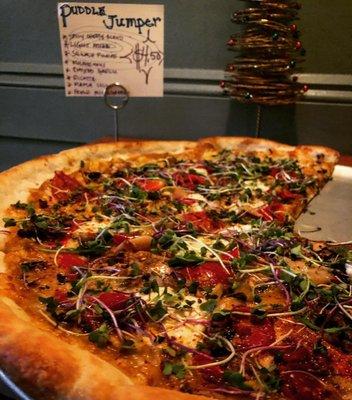 Pizza with microgreens!