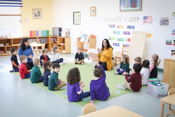 Circletime with our preschool students!