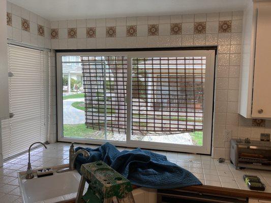 Kitchen window is now the centerpiece of what will be a new remodel this summer