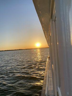 Sunset from the boat