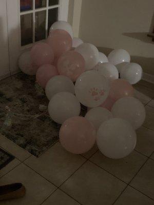 Bought these balloons the evening before party day and these are the balloons first thing the next morning.